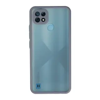 Realme C21 Kılıf Montreal Silikon Kapak - Gri
