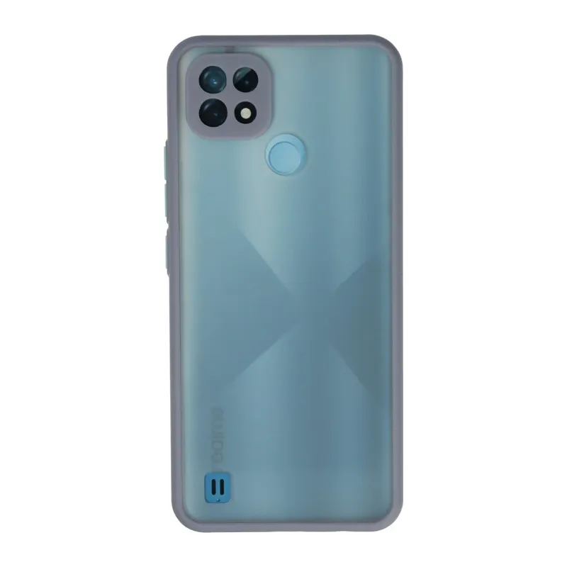 Realme C21 Kılıf Montreal Silikon Kapak - Gri