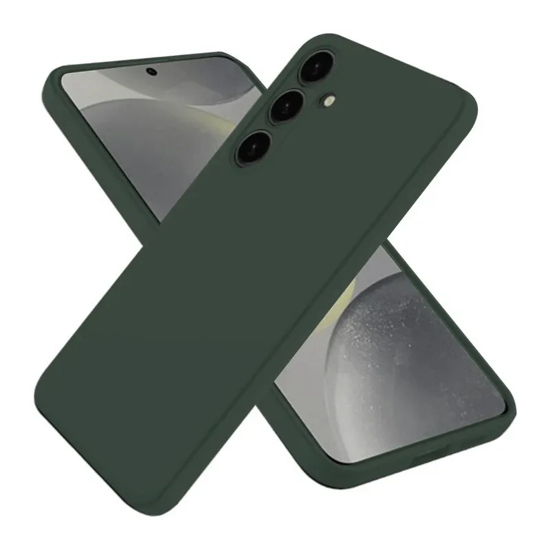 Samsung Galaxy A56 Kılıf First Silikon - Koyu Yeşil