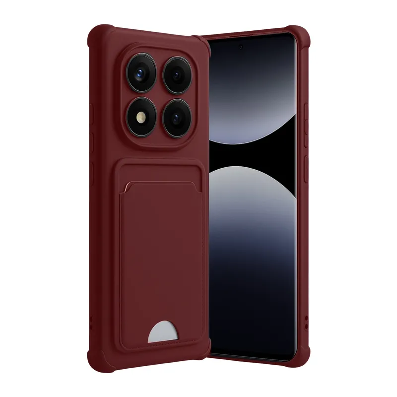 Xiaomi Redmi Note 14 Pro 4G Kelvin Kartvizitli Silikon - Bordo