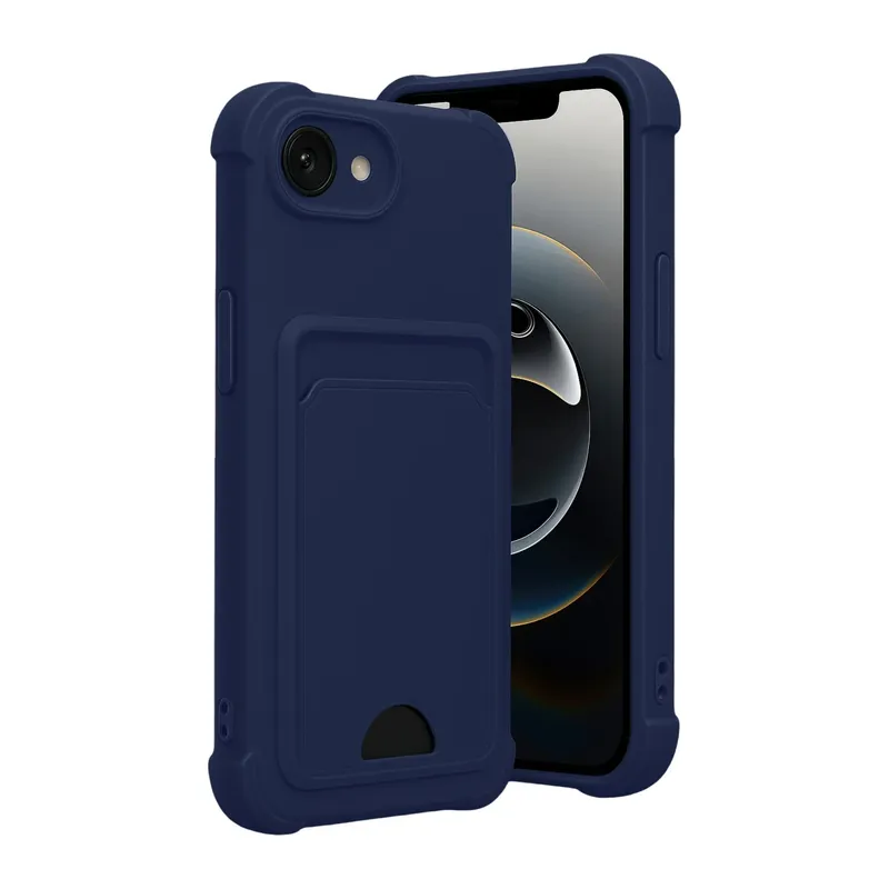 Apple iPhone 16E Kelvin Kartvizitli Silikon - Lacivert
