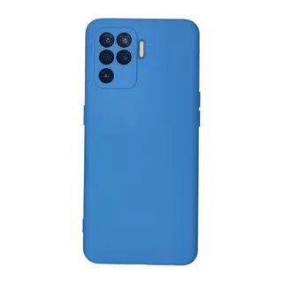 Oppo Reno 5 Lite Kılıf Nano içi Kadife Silikon - Mavi