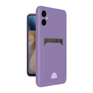 Samsung Galaxy A05 Kelvin Kartvizitli Silikon - Lila