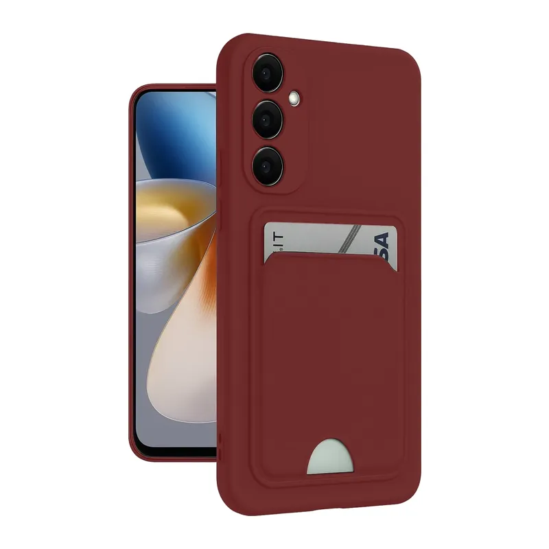 Samsung Galaxy M15 Kelvin Kartvizitli Silikon - Bordo