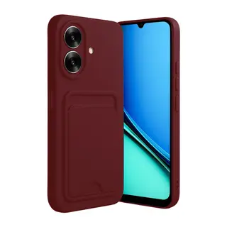 Realme Note 60 Kelvin Kartvizitli Silikon - Bordo