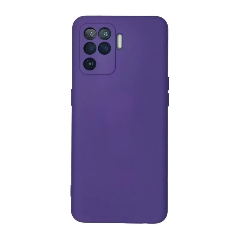 Oppo Reno 5 Lite Kılıf Nano içi Kadife Silikon - Mor