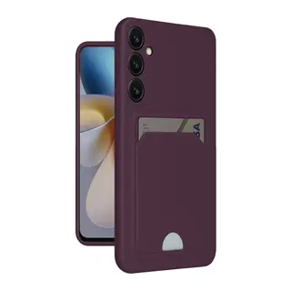 Samsung Galaxy A26 Kılıf Kelvin Kartvizitli Silikon - Derin Mor