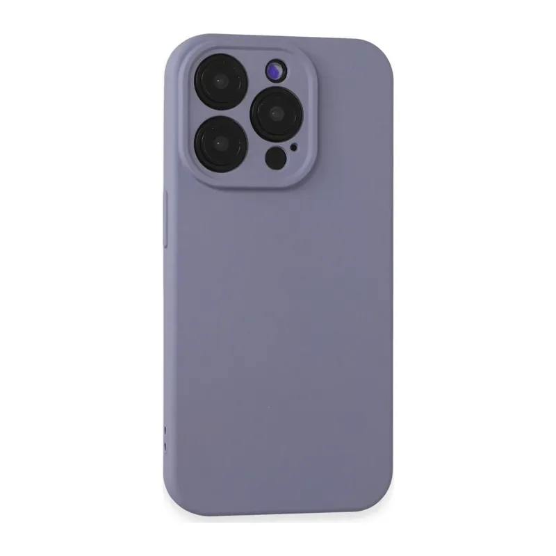 Apple iPhone 15 Pro Max Kılıf Nano içi Kadife Silikon - Lila