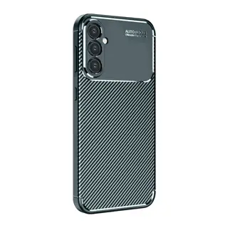 Samsung Galaxy A56 Kılıf Auto Focus Karbon Kapak - Koyu Yeşil