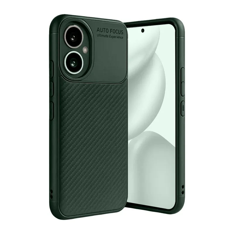 Honor 400 Kılıf Auto Focus Karbon Kapak - Koyu Yeşil