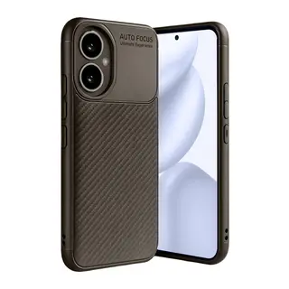 Honor 400 Kılıf Auto Focus Karbon Kapak - Kahverengi
