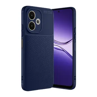 Oppo A5 Pro 4G Kılıf Auto Focus Karbon Kapak - Lacivert