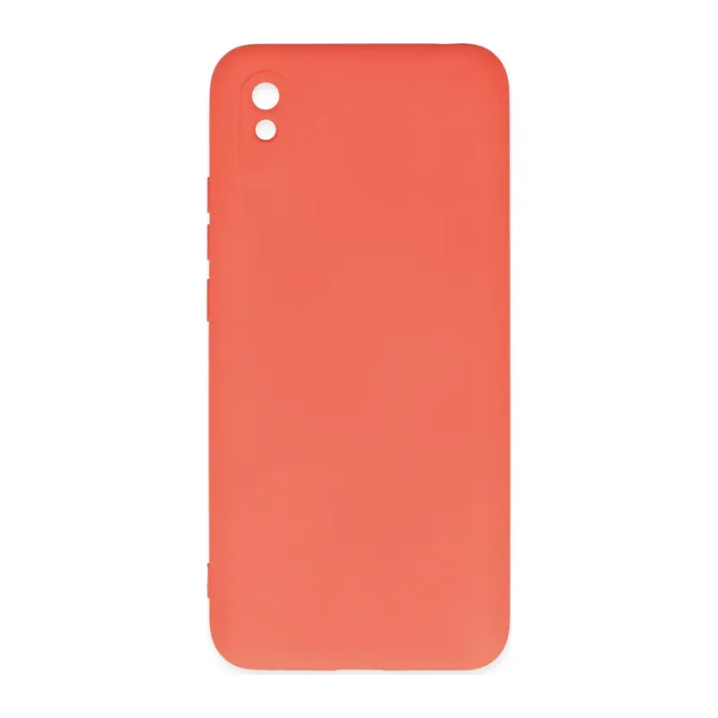 Xiaomi Redmi 9A Kılıf Nano içi Kadife Silikon - Turuncu
