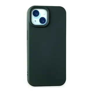 Apple iPhone 15 Kılıf Nano içi Kadife Silikon - Koyu Yeşil