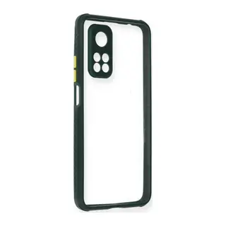 Xiaomi Mi 10T Pro Kılıf Miami Şeffaf Silikon - Koyu Yeşil