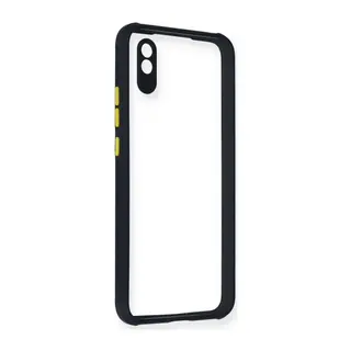 Xiaomi Redmi 9A Kılıf Miami Şeffaf Silikon - Lacivert