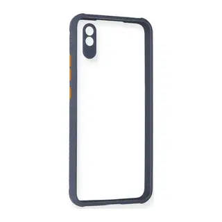 Xiaomi Redmi 9A Kılıf Miami Şeffaf Silikon - Gri