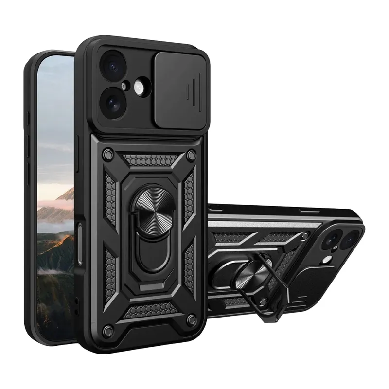 Apple iPhone 17 Pars Lens Yüzüklü Silikon - Siyah