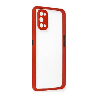 Realme 7 Pro Kılıf Miami Şeffaf Silikon - Kırmızı
