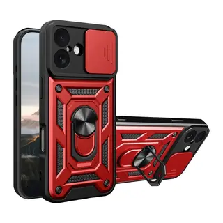 Apple iPhone 17 Pars Lens Yüzüklü Silikon - Kırmızı