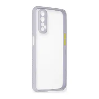 Realme 7 Kılıf Miami Şeffaf Silikon - Lila