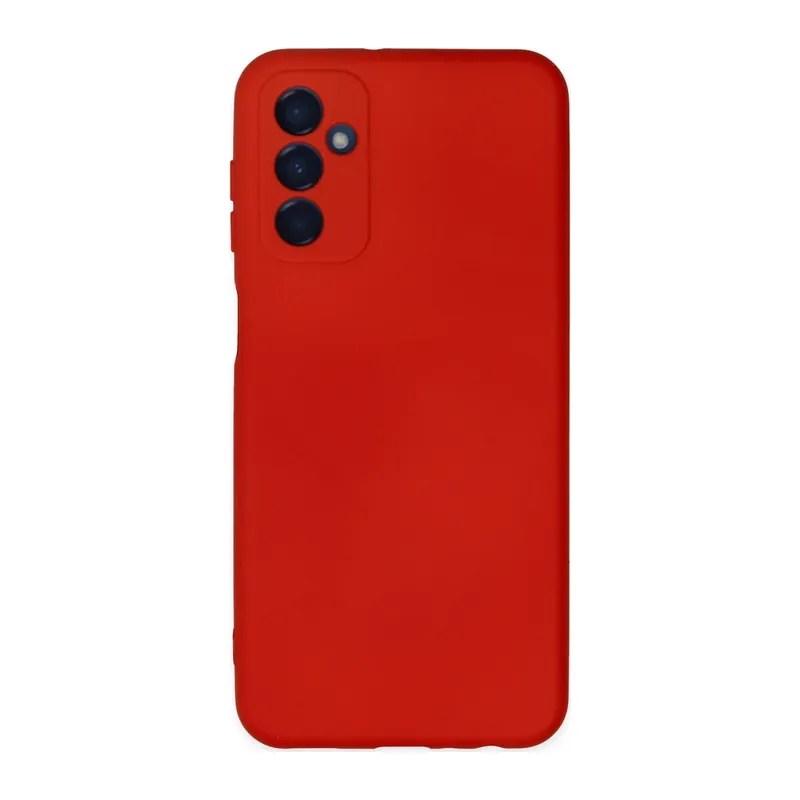 Samsung Galaxy M23 Kılıf Nano içi Kadife Silikon - Kırmızı