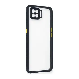 Oppo A73 Kılıf Miami Şeffaf Silikon - Lacivert