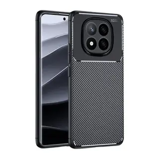 Xiaomi Redmi Note 14 Pro 5G Kılıf Auto Focus Karbon Kapak - Siyah