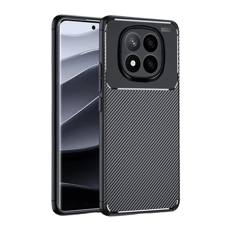 Xiaomi Redmi Note 14 Pro 5G Kılıf Auto Focus Karbon Kapak - Siyah