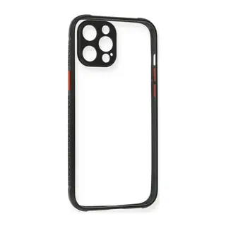 Apple iPhone 12 Pro Kılıf Miami Şeffaf Silikon - Siyah