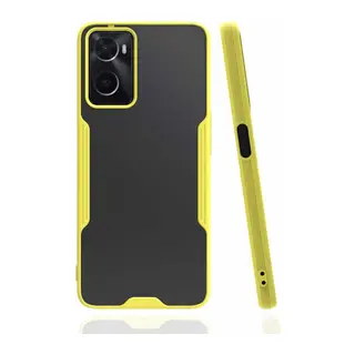 Oppo A96 Kılıf Platin Silikon - Sarı