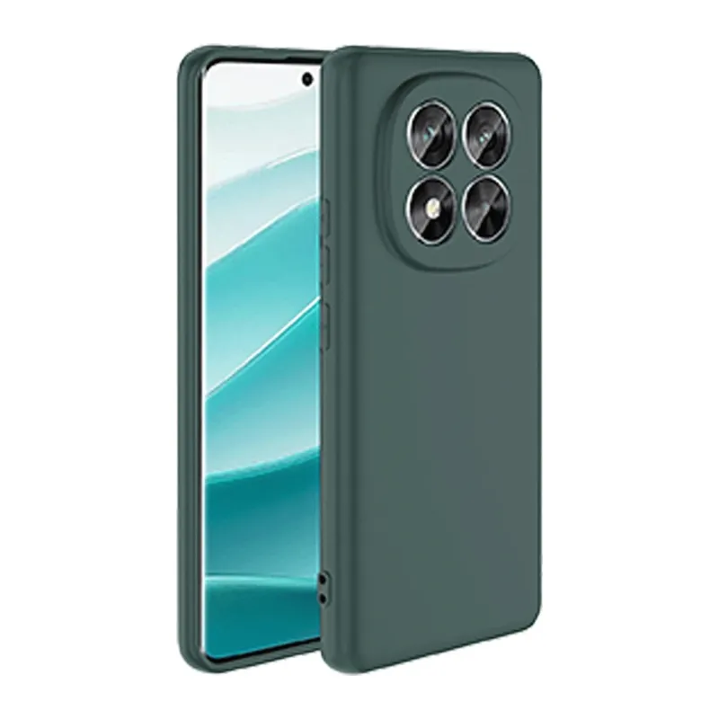 Xiaomi Redmi Note 14 Pro 5G Kılıf Nano içi Kadife Silikon - Koyu Yeşil