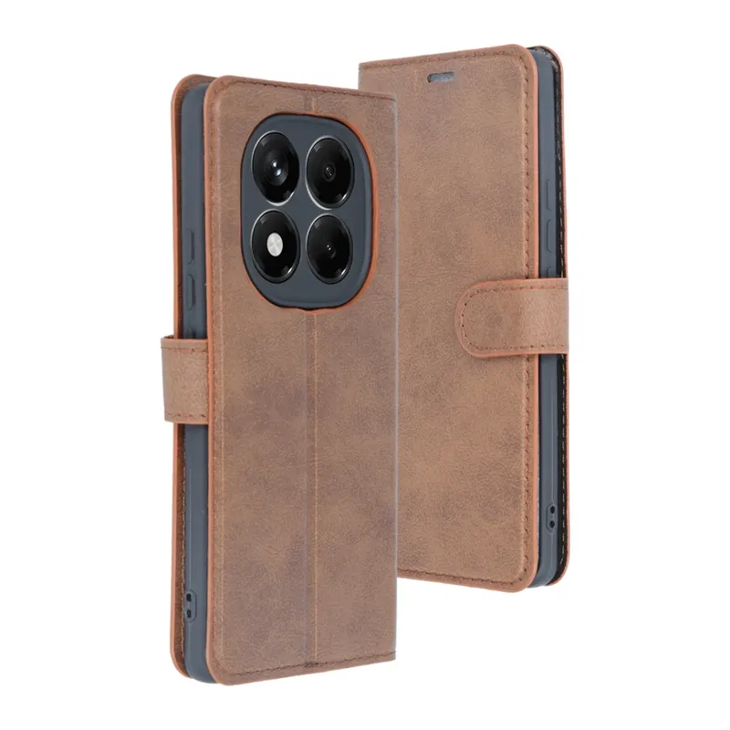 Xiaomi Redmi Note 14 Pro 5G Kılıf Trend S Plus Kapaklı Kılıf - Taba