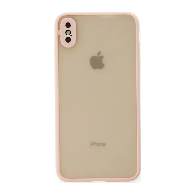 Apple iPhone XS Max Kılıf Montreal Silikon Kapak - Pembe