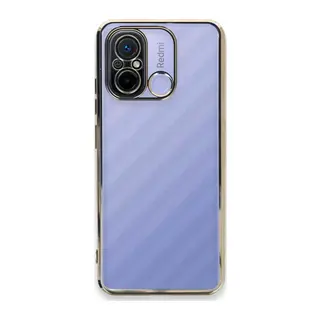 Xiaomi Redmi 12C Kılıf Razer Lensli Silikon - Gold