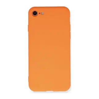 Apple iPhone 7 Kılıf Nano içi Kadife Silikon - Turuncu