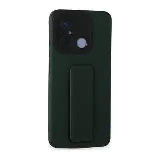 Xiaomi Redmi 12C Kılıf Mega Standlı Silikon - Yeşil
