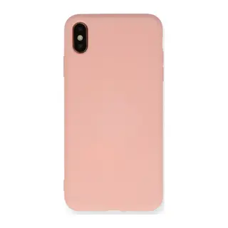 Apple iPhone XS Max Kılıf Nano içi Kadife Silikon - Pembe