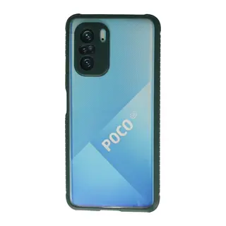 Xiaomi Poco F3 Kılıf Miami Şeffaf Silikon - Koyu Yeşil