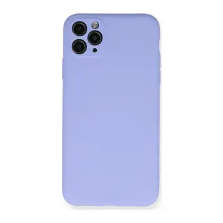 Apple iPhone 11 Pro Max Kılıf Nano içi Kadife Silikon - Lila