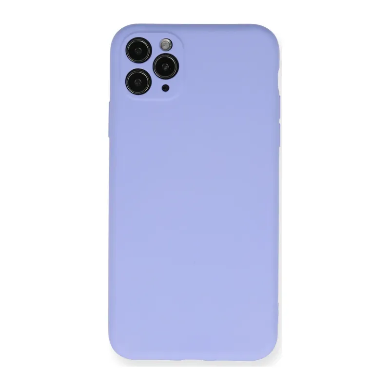 Apple iPhone 11 Pro Max Kılıf Nano içi Kadife Silikon - Lila