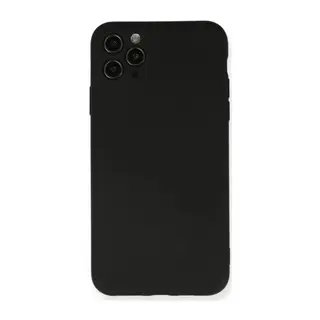 Apple iPhone 11 Pro Max Kılıf Nano içi Kadife Silikon - Siyah