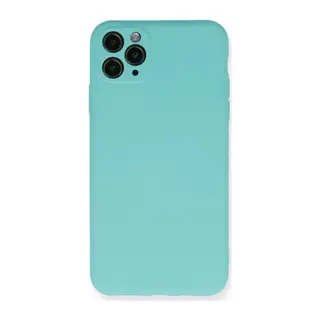 Apple iPhone 11 Pro Max Kılıf Nano içi Kadife Silikon - Turkuaz