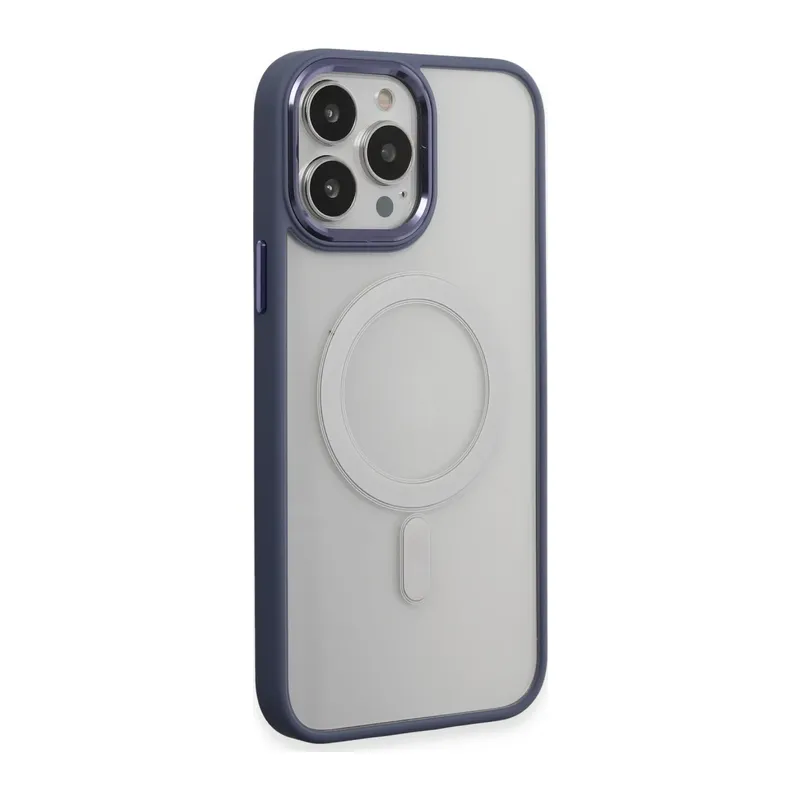 Apple iPhone 15 Pro Max Kılıf Room Magneticsafe Silikon - Sierra Blue