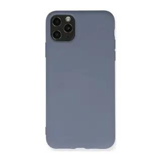 Apple iPhone 11 Pro Max Kılıf Nano içi Kadife Silikon - Gri