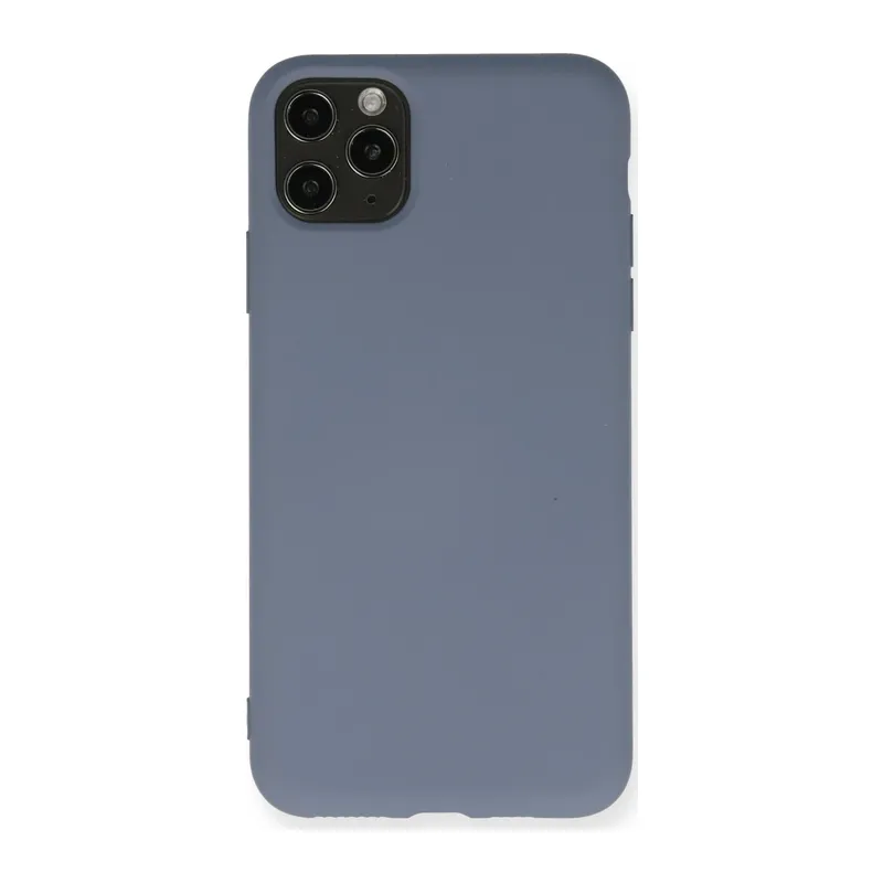 Apple iPhone 11 Pro Max Kılıf Nano içi Kadife Silikon - Gri
