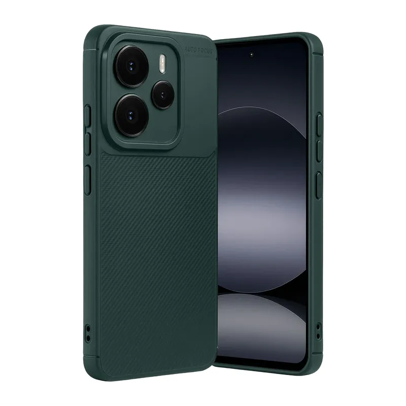 Xiaomi Note 14 5G Auto Focus Karbon Kapak - Koyu Yeşil