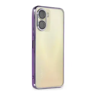 Vivo Y16 Kılıf Razer Lensli Silikon - Mor