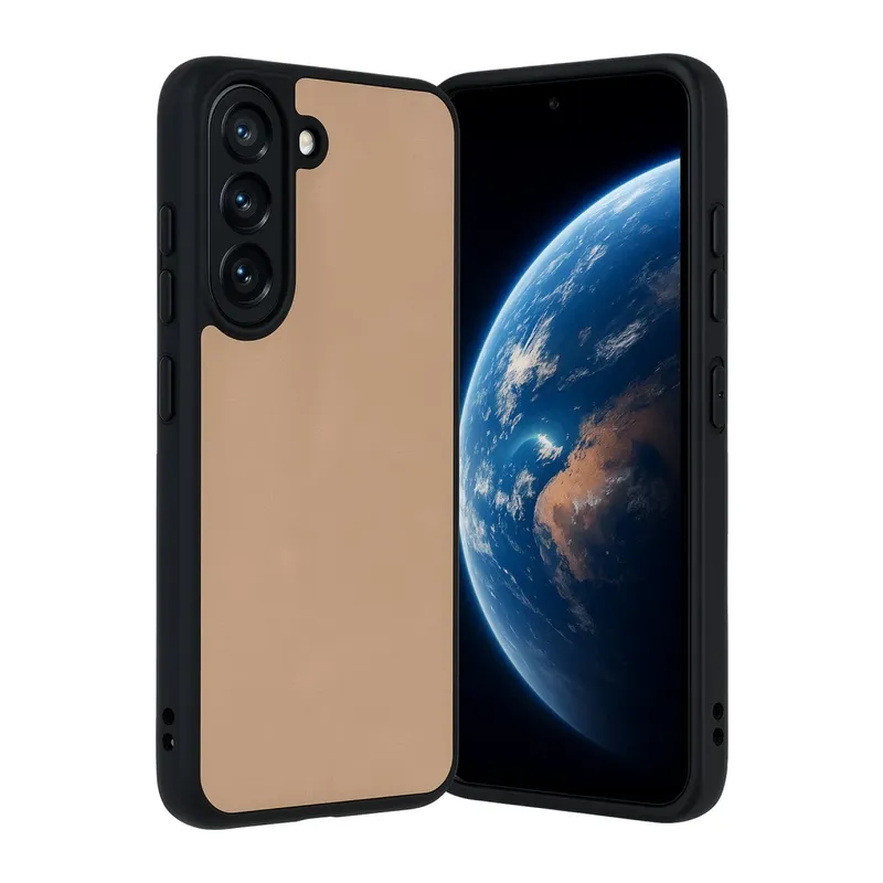 Samsung Galaxy A36 Kılıf Aras Deri Kapak - Pudra
