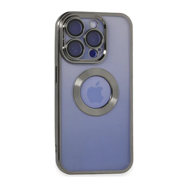 Apple iPhone 15 Pro Kılıf Slot Silikon - Titan Gri